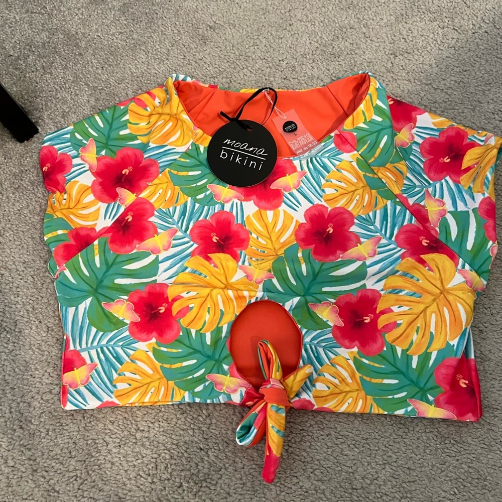 Size Large Moana Bikini Vacay Bae tropical Tshirt top